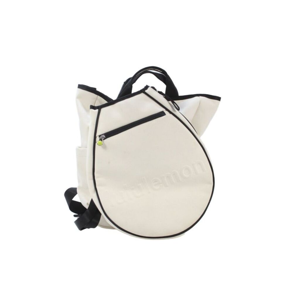 Lululemon Womens Racket Zippered Tote19L Handbag Cream